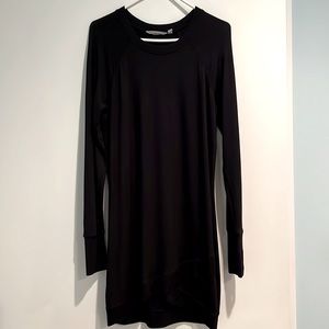Athleta Softspun Black Sweatshirt Dress S